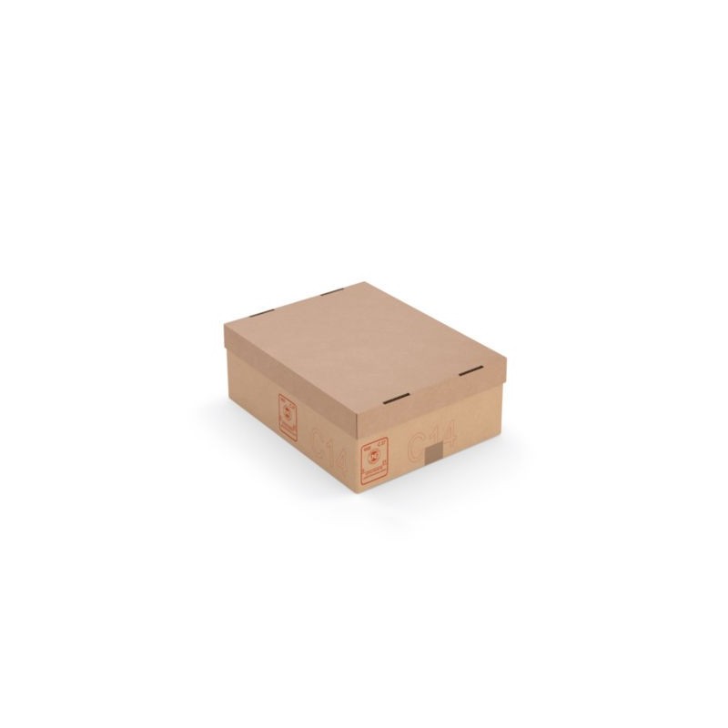 Caisse carton Galia C14 double cannelure avec couvercle renforcé 40x30x15 cm - Lot de 20
