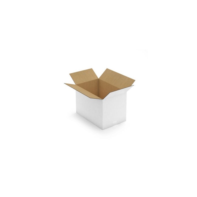 Caisse carton blanche pour plateaux repas 48x31x33 cm - Lot de 20