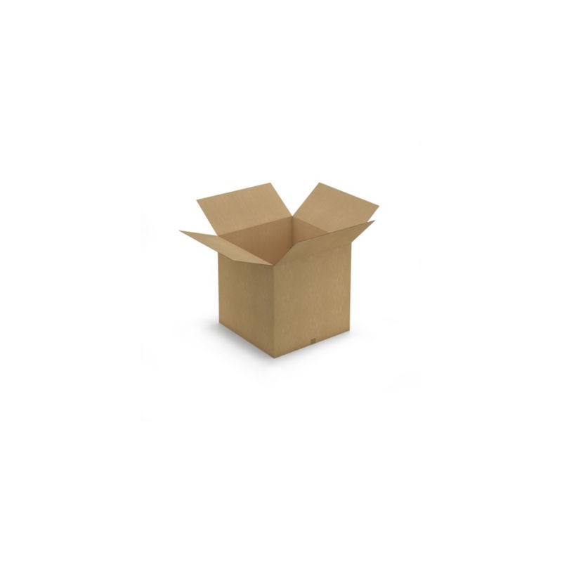 Caisse carton brune double cannelure RAJA 80x80x80 cm - Lot de 5