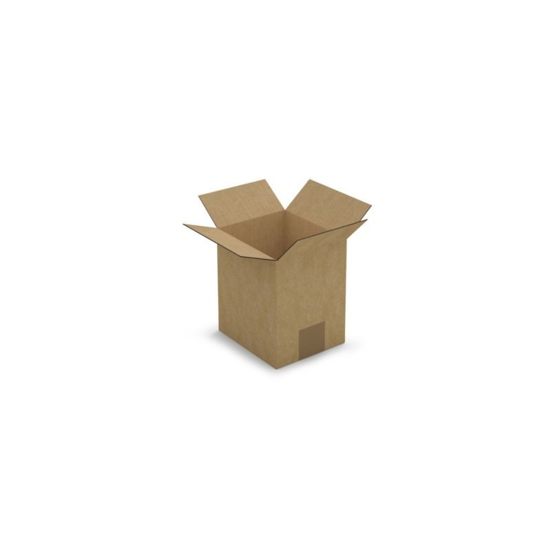 Caisse carton brune simple cannelure RAJA 15x13x17 cm - Lot de 25