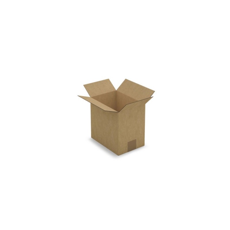 Caisse carton brune simple cannelure RAJA 21,5x15x20,5 cm - Lot de 25