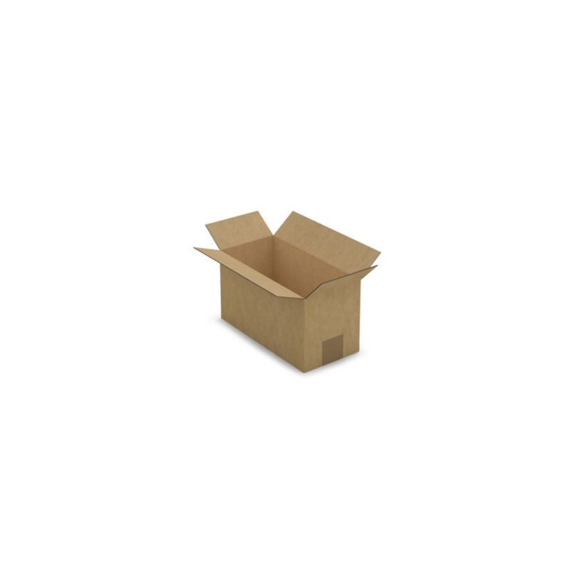 Caisse carton brune simple cannelure RAJA 27x13x14,5 cm - Lot de 25