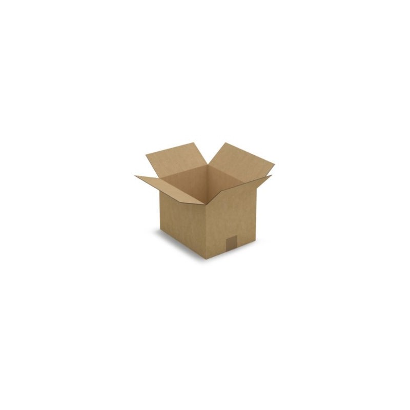 Caisse carton brune simple cannelure RAJA 28x22x20 cm - Lot de 25