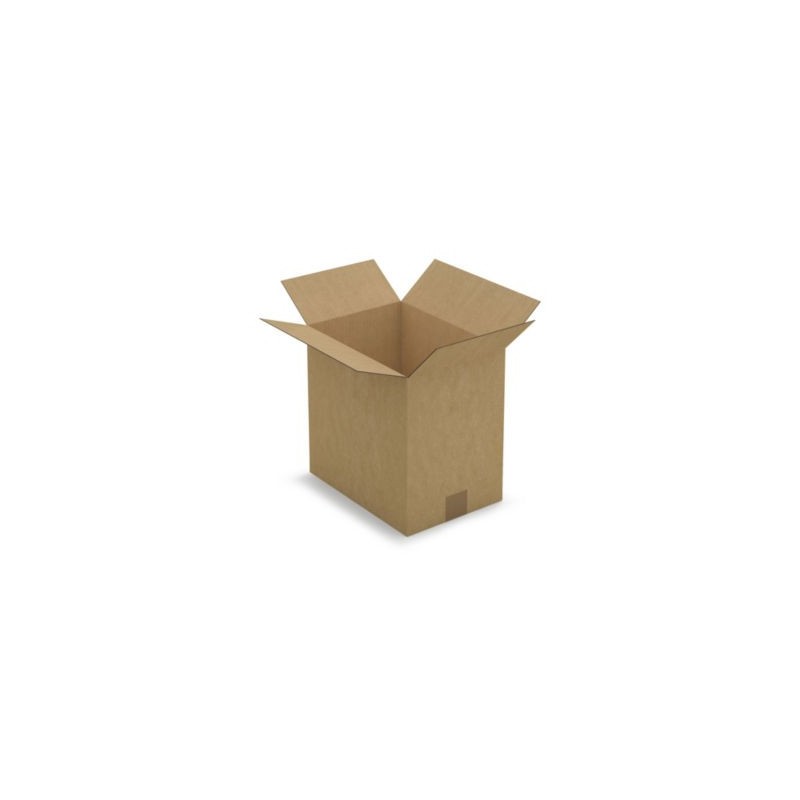 Caisse carton brune simple cannelure RAJA 31x22x30 cm - Lot de 25