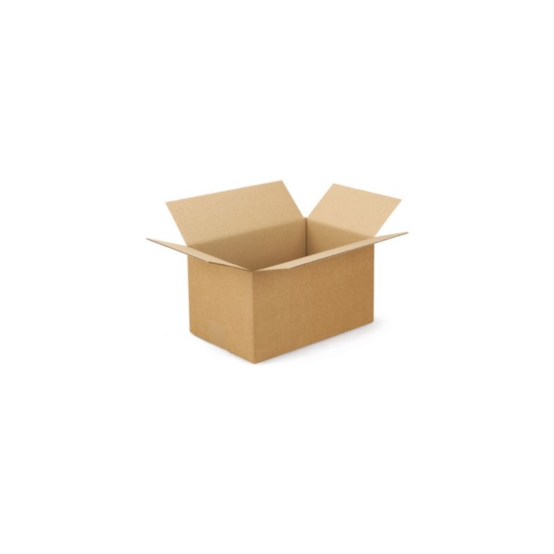 Caisse carton brune simple cannelure RAJA 30x20x17 cm - Lot de 25