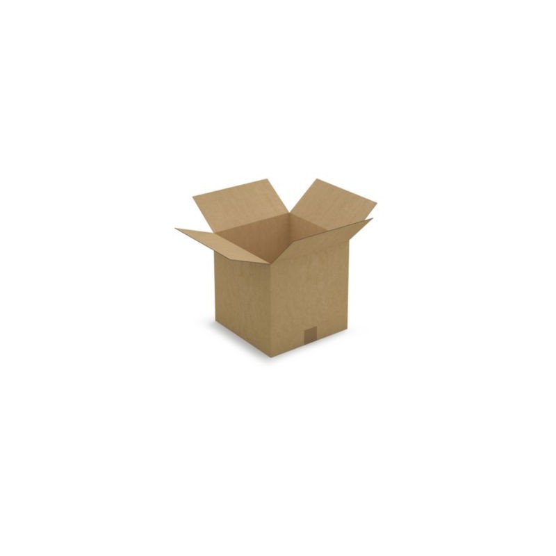 Caisse carton brune simple cannelure RAJA 30x30x30 cm - Lot de 25