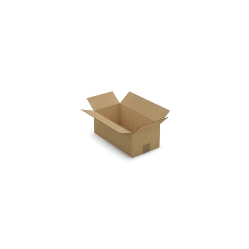 Caisse carton brune simple cannelure RAJA 37x19x14 cm - Lot de 20