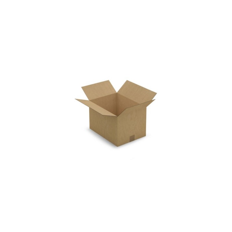 Caisse carton brune simple cannelure RAJA 38,5x28,5x25 cm - Lot de 25