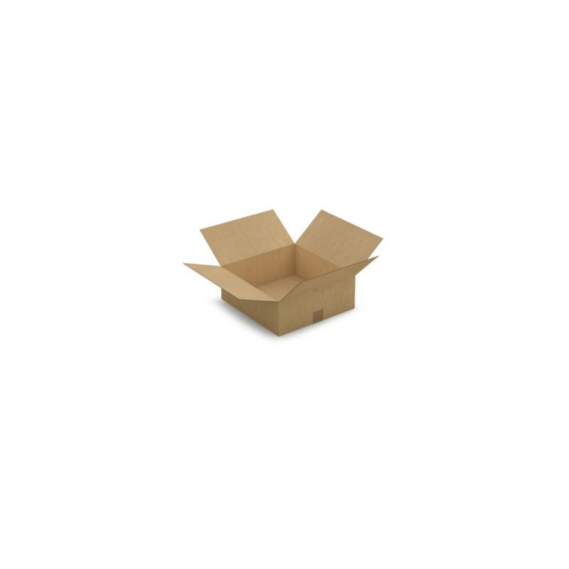 Caisse carton brune simple cannelure RAJA 38,5x37x14 cm - Lot de 20