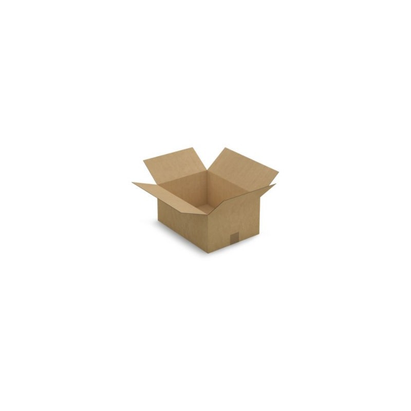 Caisse carton brune simple cannelure RAJA 39x29x18 cm - Lot de 20