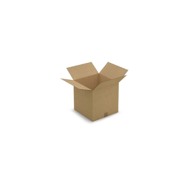Caisse carton brune simple cannelure RAJA 35x35x35 cm - Lot de 25