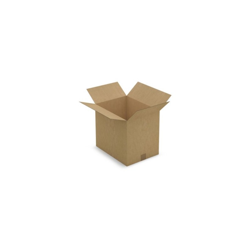 Caisse carton brune simple cannelure RAJA 40x30x35 cm - Lot de 25