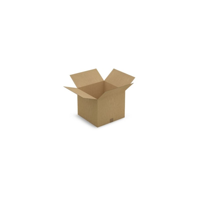 Caisse carton brune simple cannelure RAJA 40x40x34 cm - Lot de 25