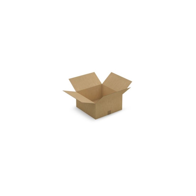 Caisse carton brune simple cannelure RAJA 40x40x20 cm - Lot de 20