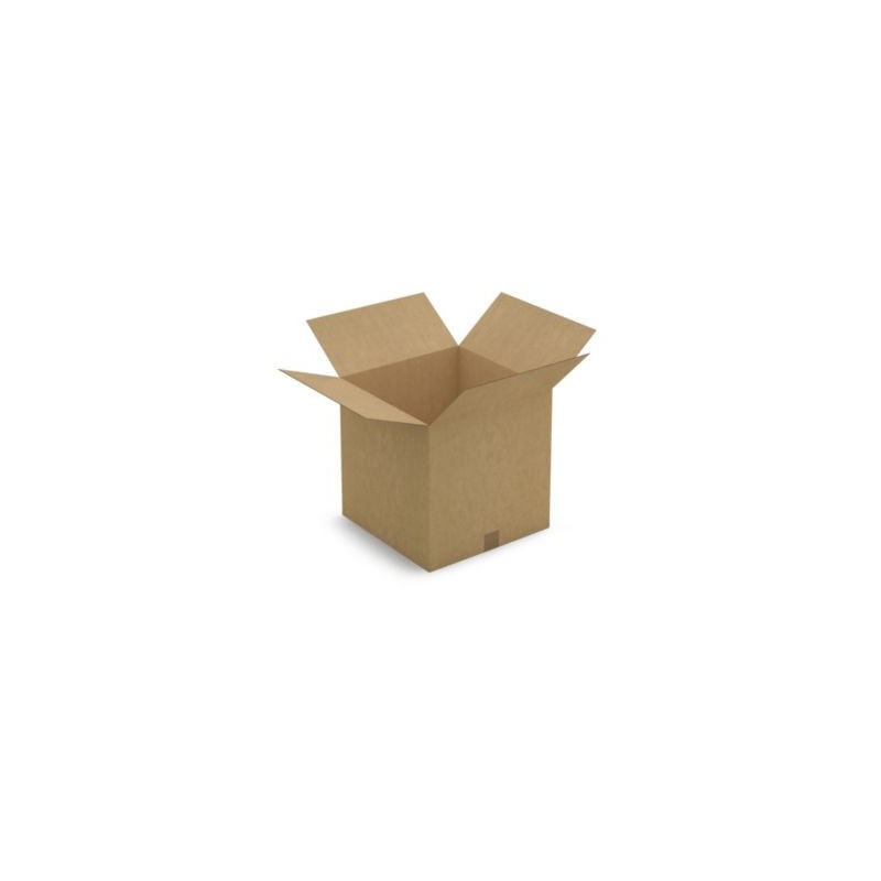 Caisse carton brune simple cannelure RAJA 40x40x40 cm - Lot de 25