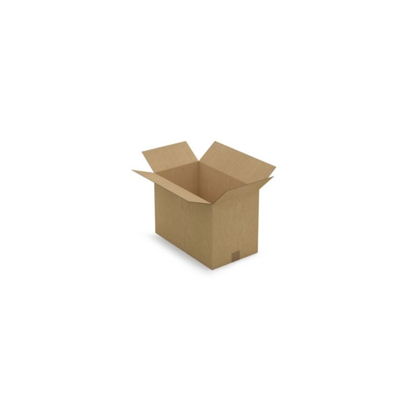 Caisse carton brune simple cannelure RAJA 48x28x33 cm - Lot de 25
