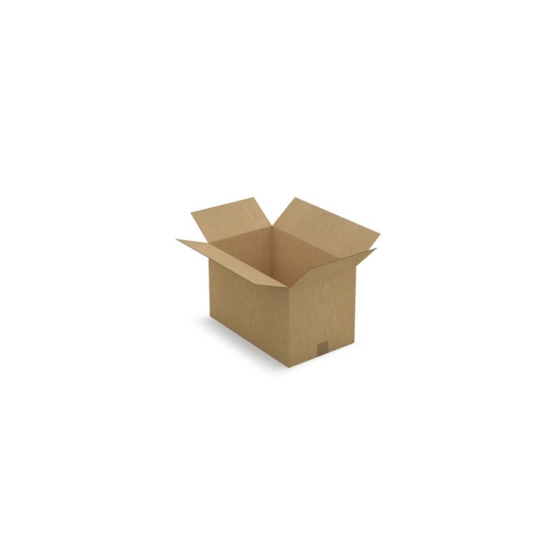 Caisse carton brune simple cannelure RAJA 50x30x30 cm - Lot de 25