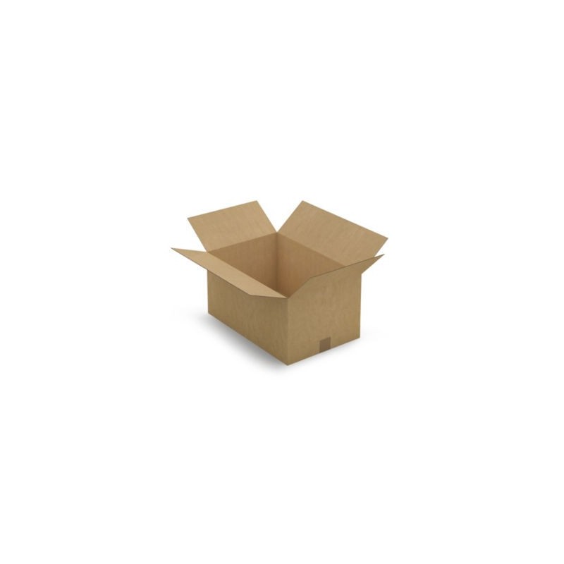 Caisse carton brune simple cannelure RAJA 50x33x25 cm - Lot de 25
