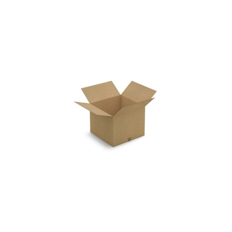 Caisse carton brune simple cannelure RAJA 50x50x40 cm - Lot de 20