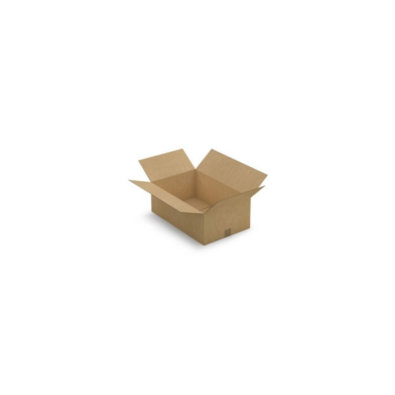 Caisse carton brune simple cannelure RAJA 55x35x20 cm - Lot de 20