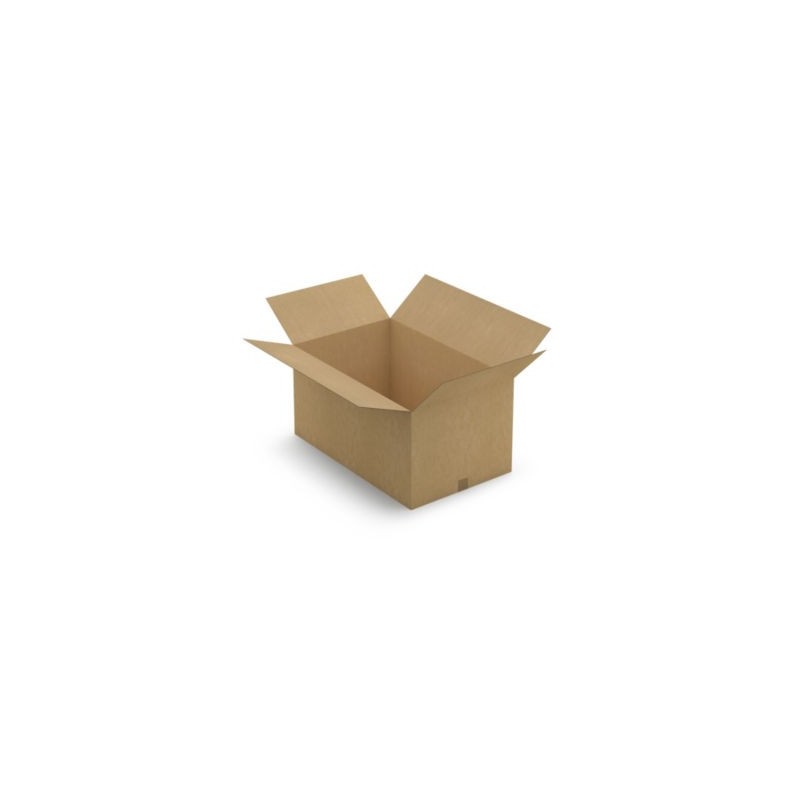 Caisse carton brune simple cannelure RAJA 80x50x40 cm - Lot de 20