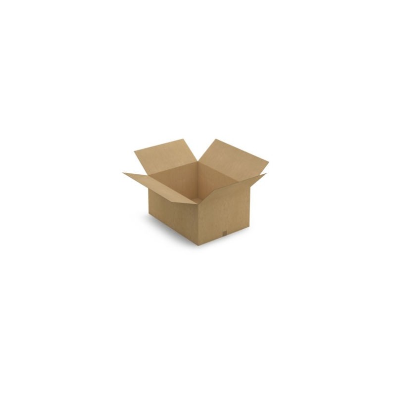Caisse carton brune simple cannelure RAJA 80x60x40 cm - Lot de 15