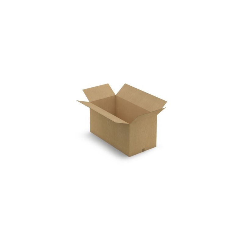 Caisse carton brune simple cannelure RAJA 100x50x50 cm - Lot de 10