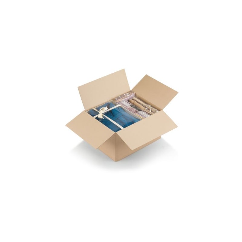 Caisse carton brune simple cannelure à montage instantané RAJA 20x10x10 cm - Lot de 20