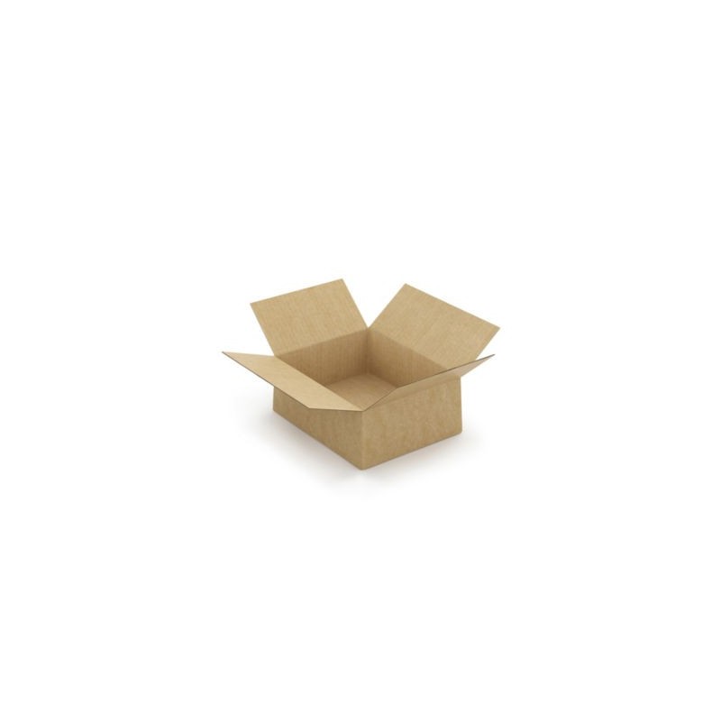 Caisse carton brune simple cannelure à montage instantané RAJA 25x20x10 cm - Lot de 20