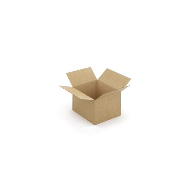 Caisse carton brune simple cannelure à montage instantané RAJA 30x25x20 cm - Lot de 20