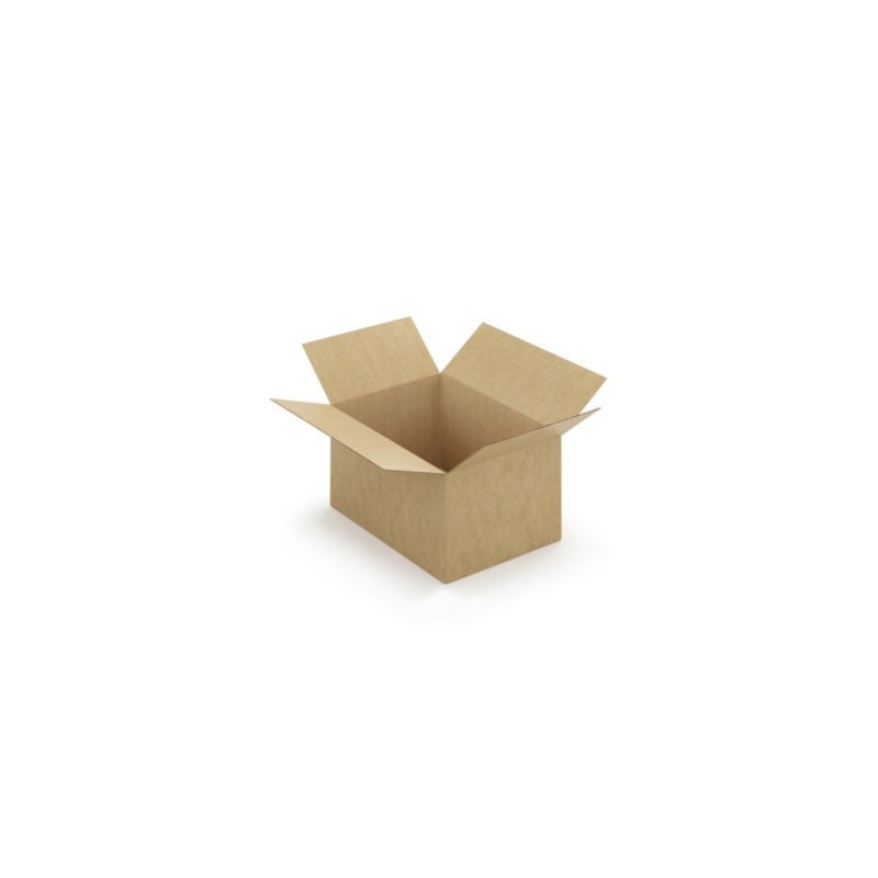 Caisse carton brune simple cannelure à montage instantané RAJA 35x25x20 cm - Lot de 20
