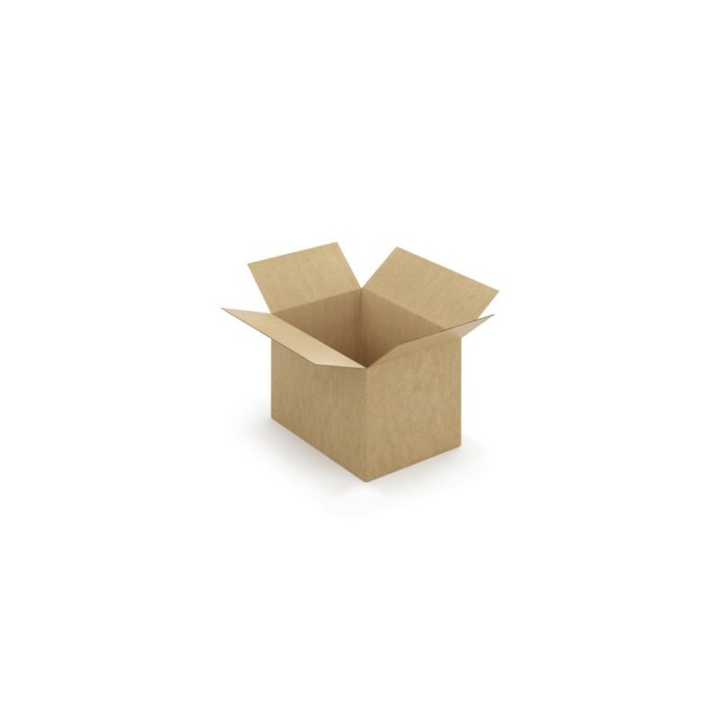 Caisse carton brune simple cannelure à montage instantané RAJA 35x25x25 cm - Lot de 20