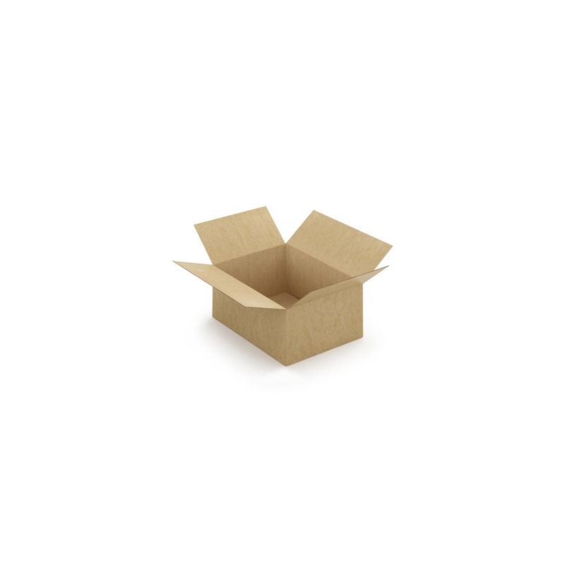 Caisse carton brune simple cannelure à montage instantané RAJA 39x29x18 cm - Lot de 20