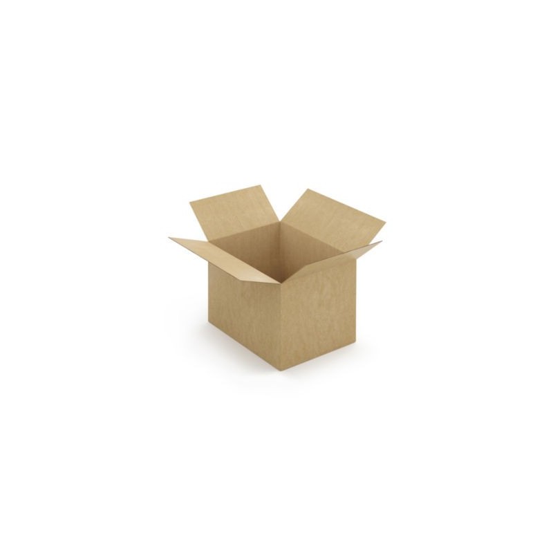 Caisse carton brune simple cannelure à montage instantané RAJA 39x29x28 cm - Lot de 20