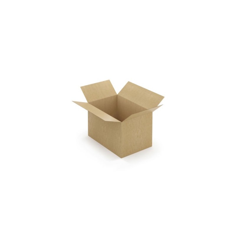 Caisse carton brune simple cannelure à montage instantané RAJA 59x39x38 cm - Lot de 20