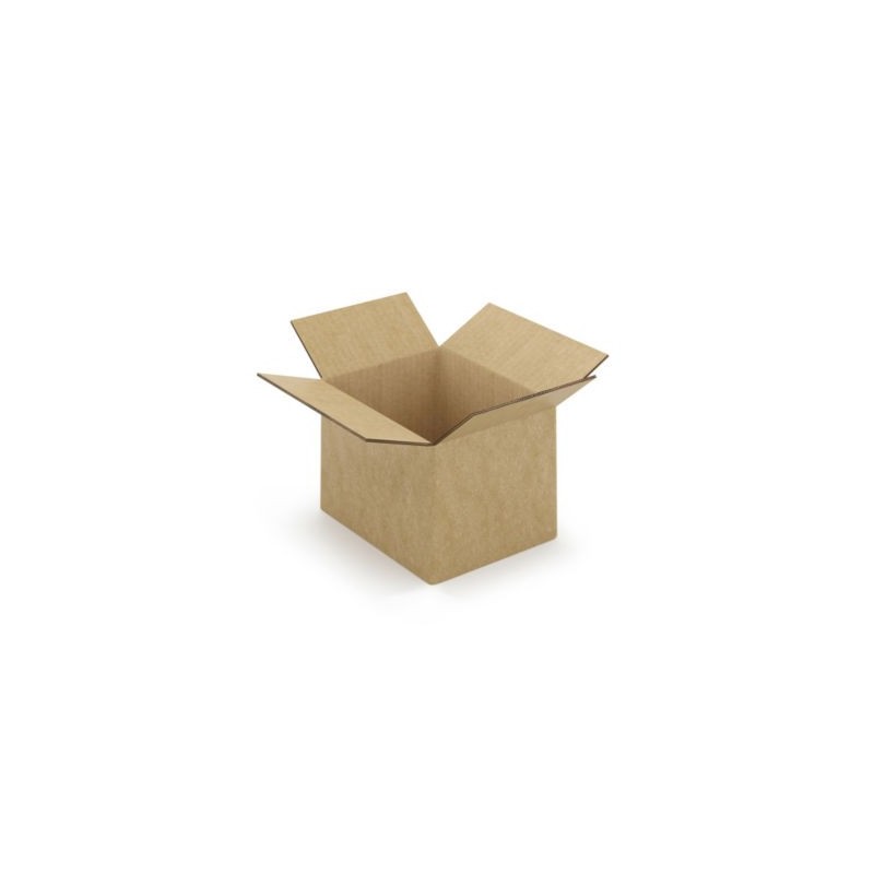 Caisse carton brune double cannelure à montage instantané RAJA 20x15x15 cm - Lot de 20