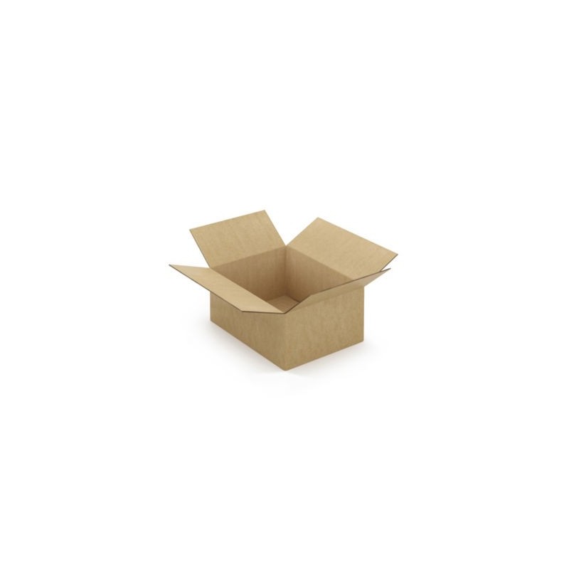 Caisse carton brune double cannelure à montage instantané RAJA 39x29x18 cm - Lot de 20