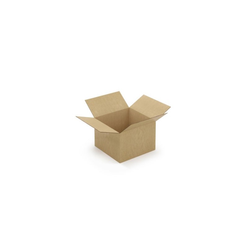 Caisse carton brune double cannelure à montage instantané RAJA 39x39x28 cm - Lot de 10