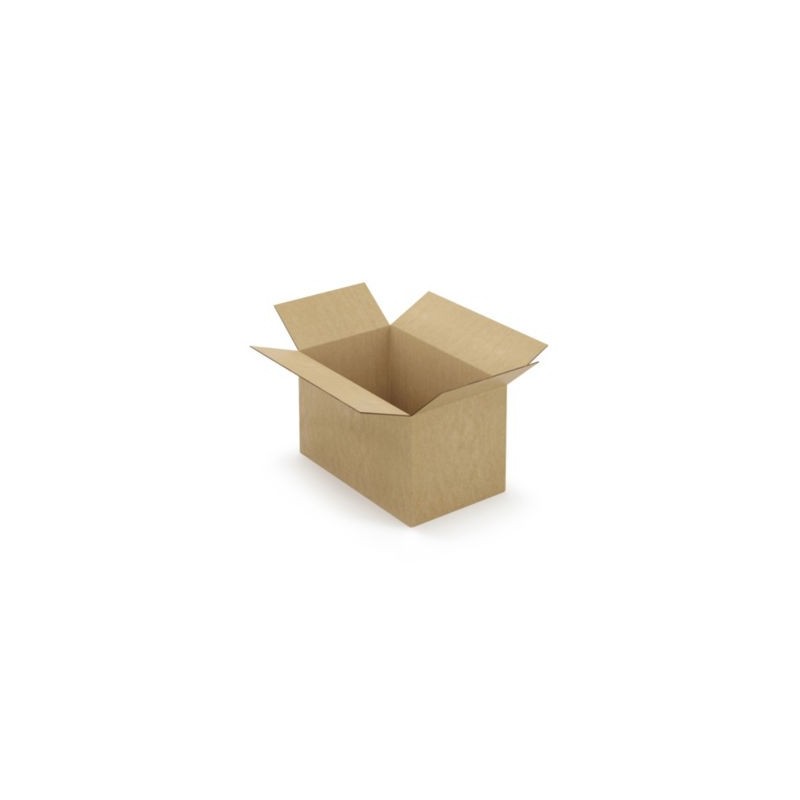Caisse carton brune double cannelure à montage instantané RAJA 50x30x30 cm - Lot de 10