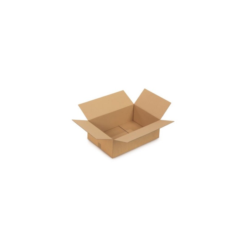 Caisse carton brune simple cannelure à hauteur variable 50x40x30/40 cm - Lot de 20