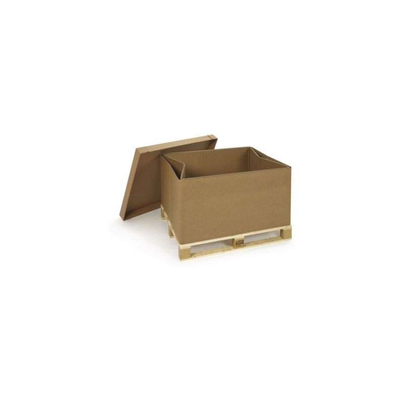 Caisse-palette carton triple cannelure pour export routier/mer KAY-MODULE® 115x75x60 cm - Lot de 2