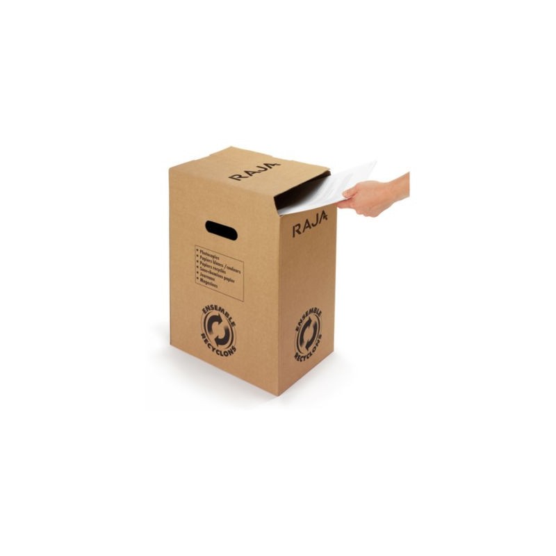 Poubelle à papier 20 litres RAJA - Paquet de 10