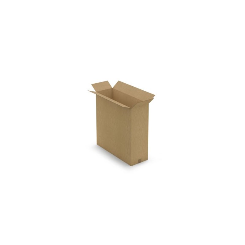 Caisse carton brune pour produit plat simple cannelure RAJA 70x25x70 cm - Lot de 10