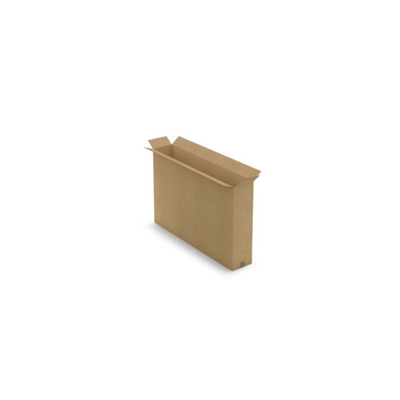 Caisse carton brune pour produit plat simple cannelure RAJA 110x20x70 cm - Lot de 5