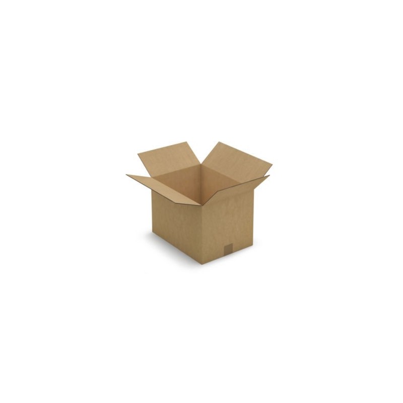Caisse carton brune double cannelure renforcée RAJA 38,5x28,5x27 cm - Lot de 10