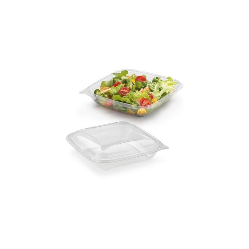 Saladier plastique carré cristal 750cc - Paquet de 280