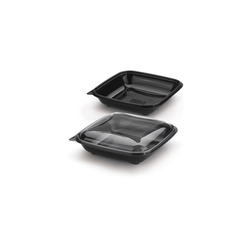 Saladier plastique carré noir 750cc - Paquet de 280