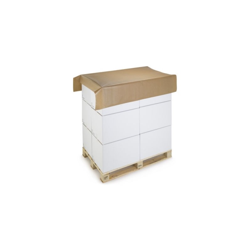 Coiffe-palette papier kraft brun en rouleau prédécoupé 50g/m2 1600x1400mm RAJA - Pièce de 115
