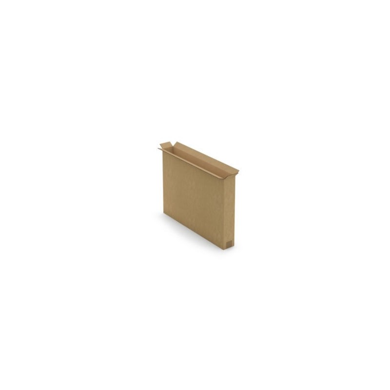 Caisse carton télescopique pour produit plat brune double cannelure 70x9x80 cm - Lot de 10