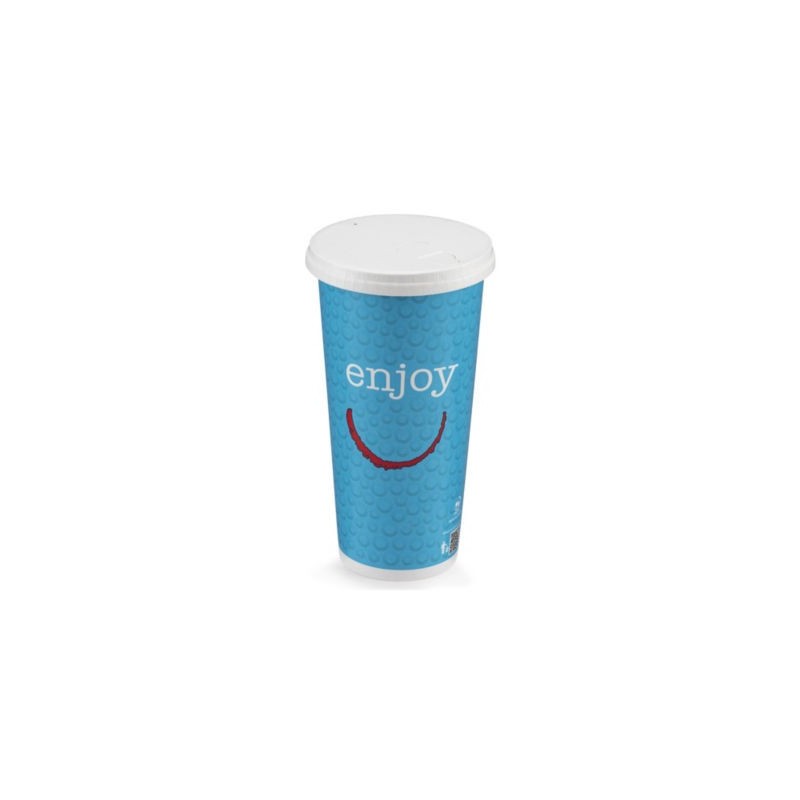Couvercle carton pour gobelet carton 30 à 50 cl - Paquet de 1000